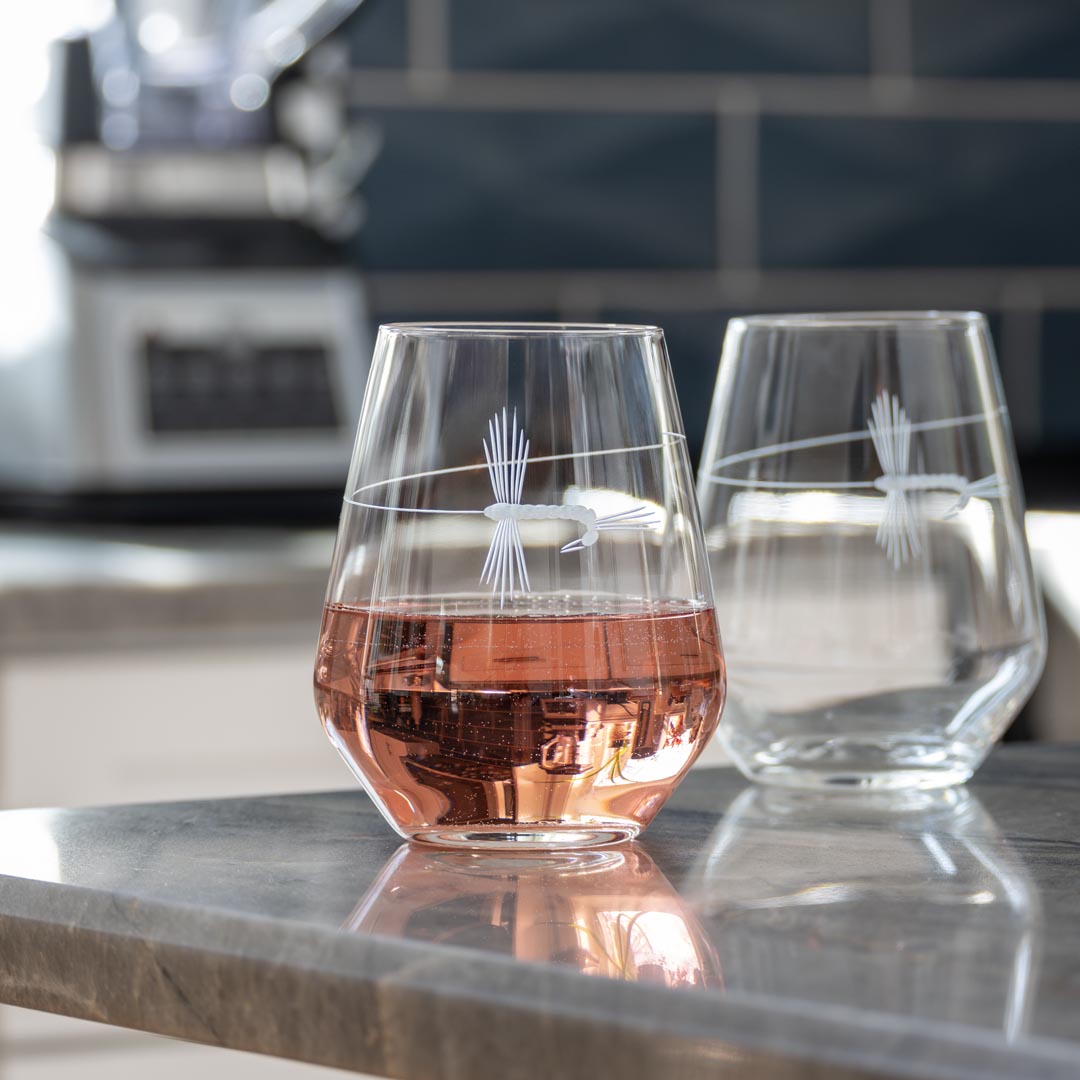 Fly Fishing 18oz Stemless Wine Tumbler Glass | Set of 2 – Rolf Glass