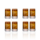 Fly Fishing 3.5 inch Twice Around Stash Jar in amber set of 4 2 gift boxes by Rolf Glass