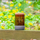 Fly Fishing Twice Around 3.5 inch stash jar with cork stopper by Rolf Glass