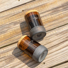 Fly Fishing Twice Around 3.5 inch stash jar with cork stopper by Rolf Glass