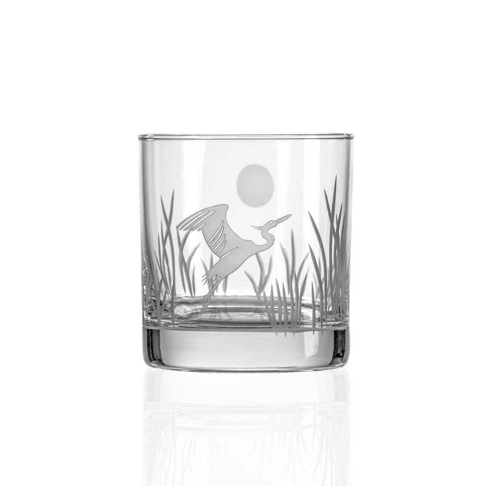 Rolf Glass Flying Heron 11oz On The Rocks Whiskey Glass