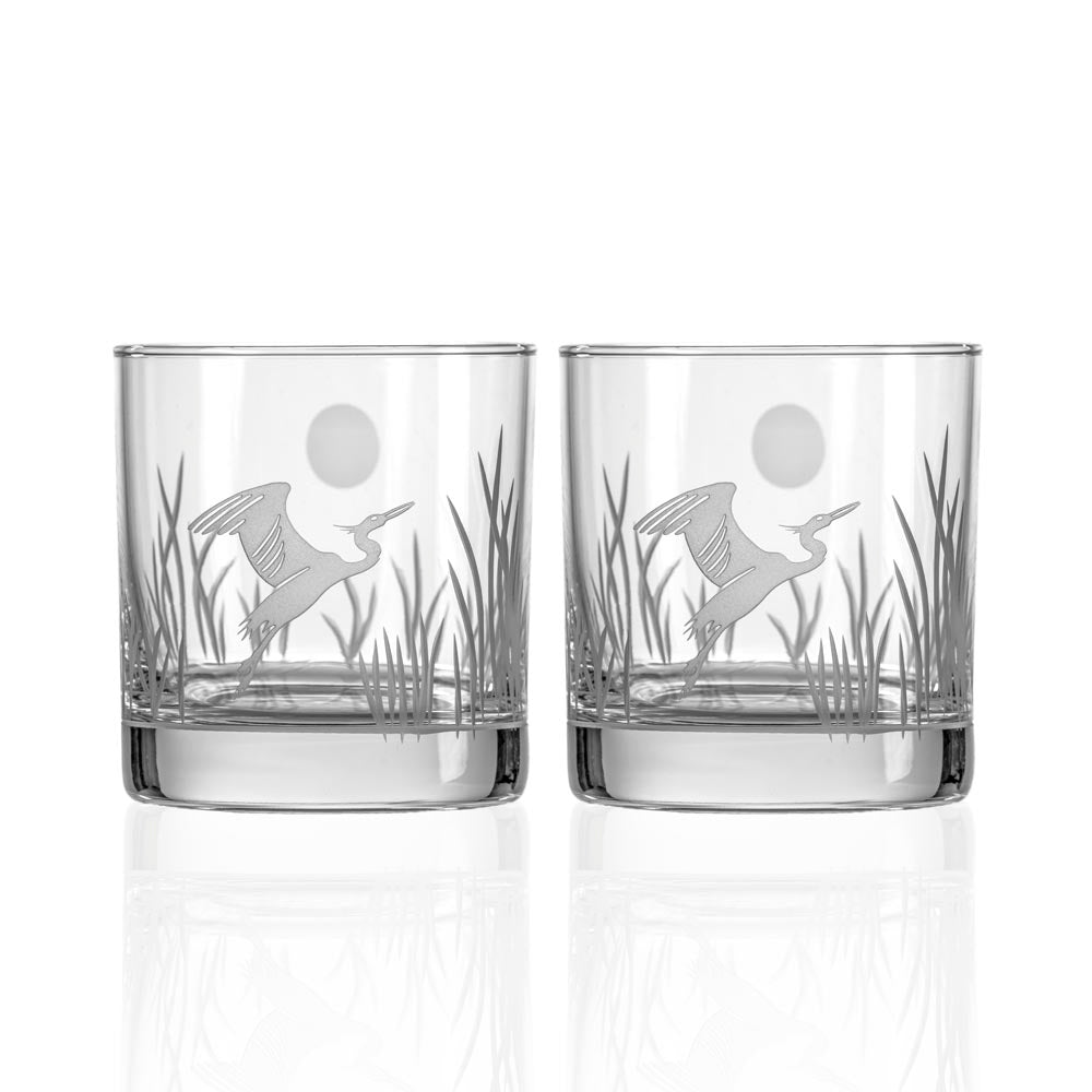 Rolf Glass Flying Heron 11oz On The Rocks Whiskey Glass