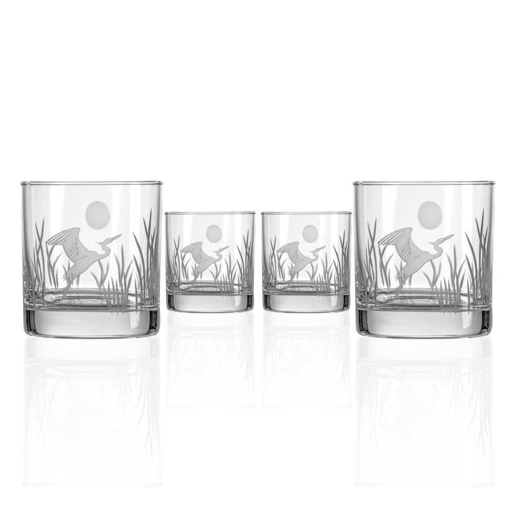 Rolf Glass Flying Heron 11oz On The Rocks Whiskey Glass