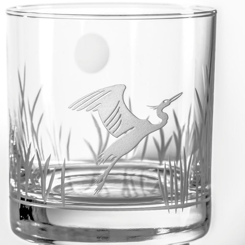Rolf Glass Flying Heron 11oz On The Rocks Whiskey Glass