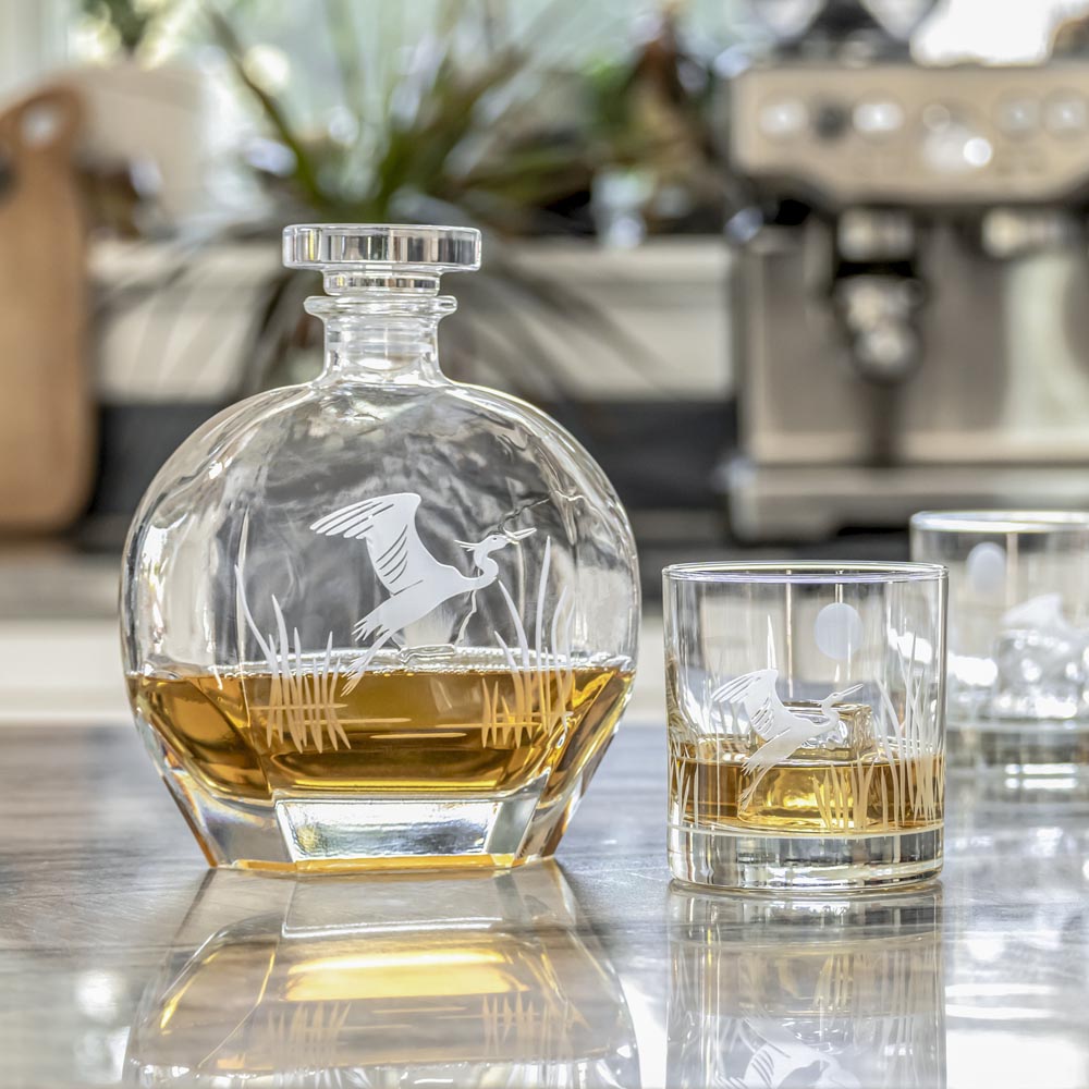 Rolf Glass Flying Heron 11oz On The Rocks Whiskey Glass
