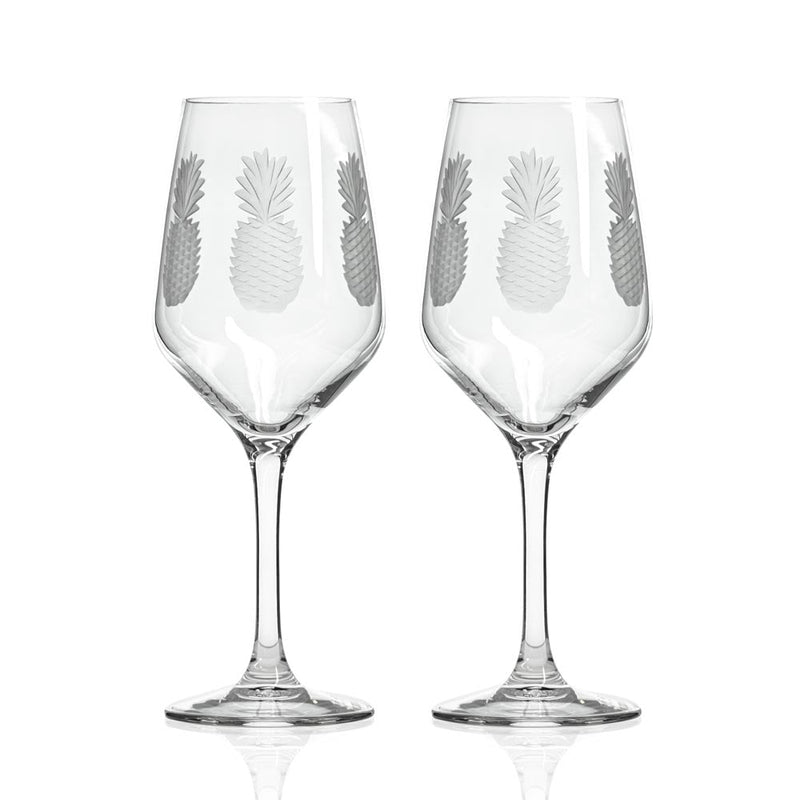 Fresh Pineapple 10.75oz White Wine Glass | Set of 2