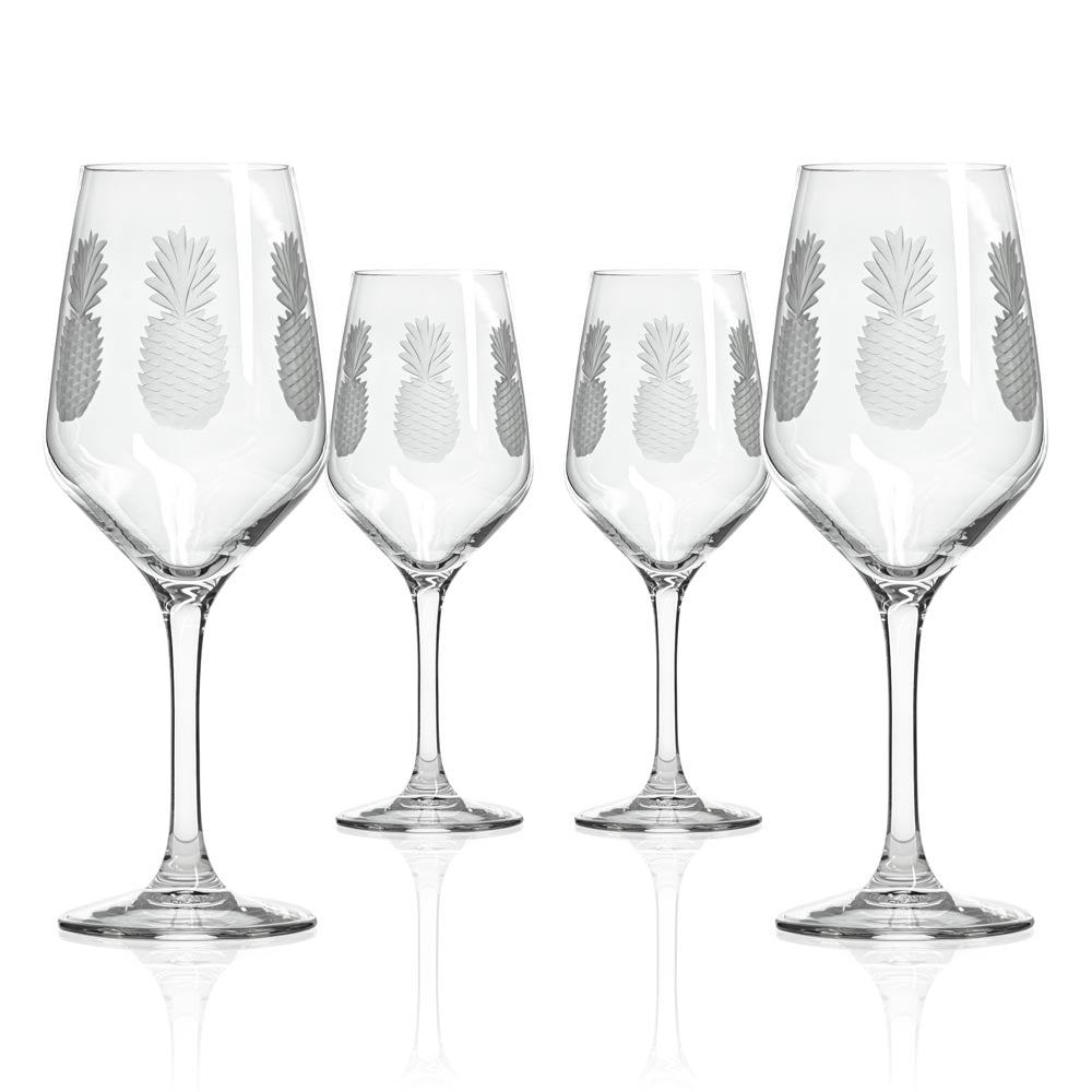 Fresh Pineapple 10.75oz White Wine Glass | Set of 4