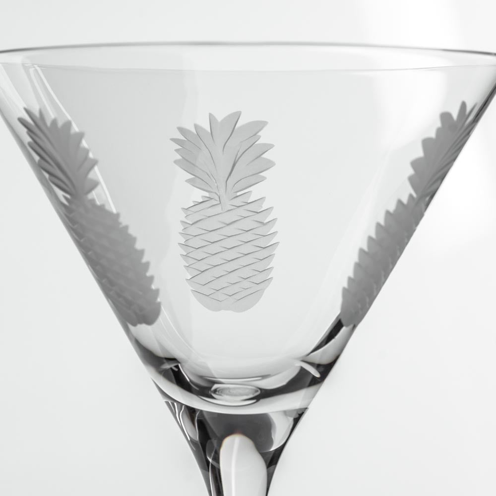 Fresh Pineapple 10oz Martini Cocktail Glass | Set of 2 - Thumbnail 3