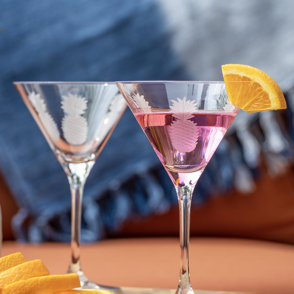 Fresh Pineapple 10oz Martini Cocktail Glass | Set of 2 - Thumbnail 5