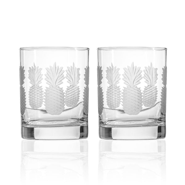 Rolf Glass Fresh Pineapple 13oz Double Old Fashioned Whiskey Glass