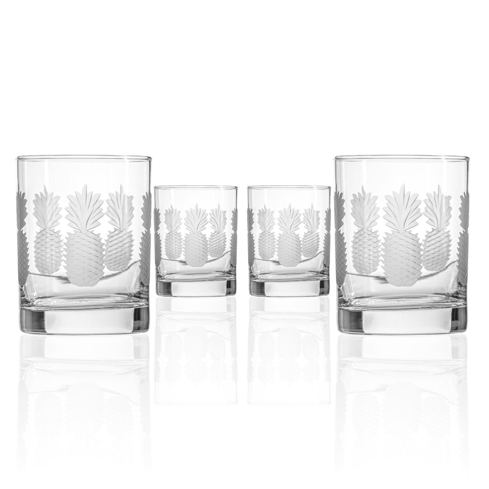 Rolf Glass Fresh Pineapple 13oz Double Old Fashioned Whiskey Glass