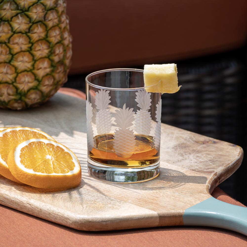 Rolf Glass Fresh Pineapple 13oz Double Old Fashioned Whiskey Glass