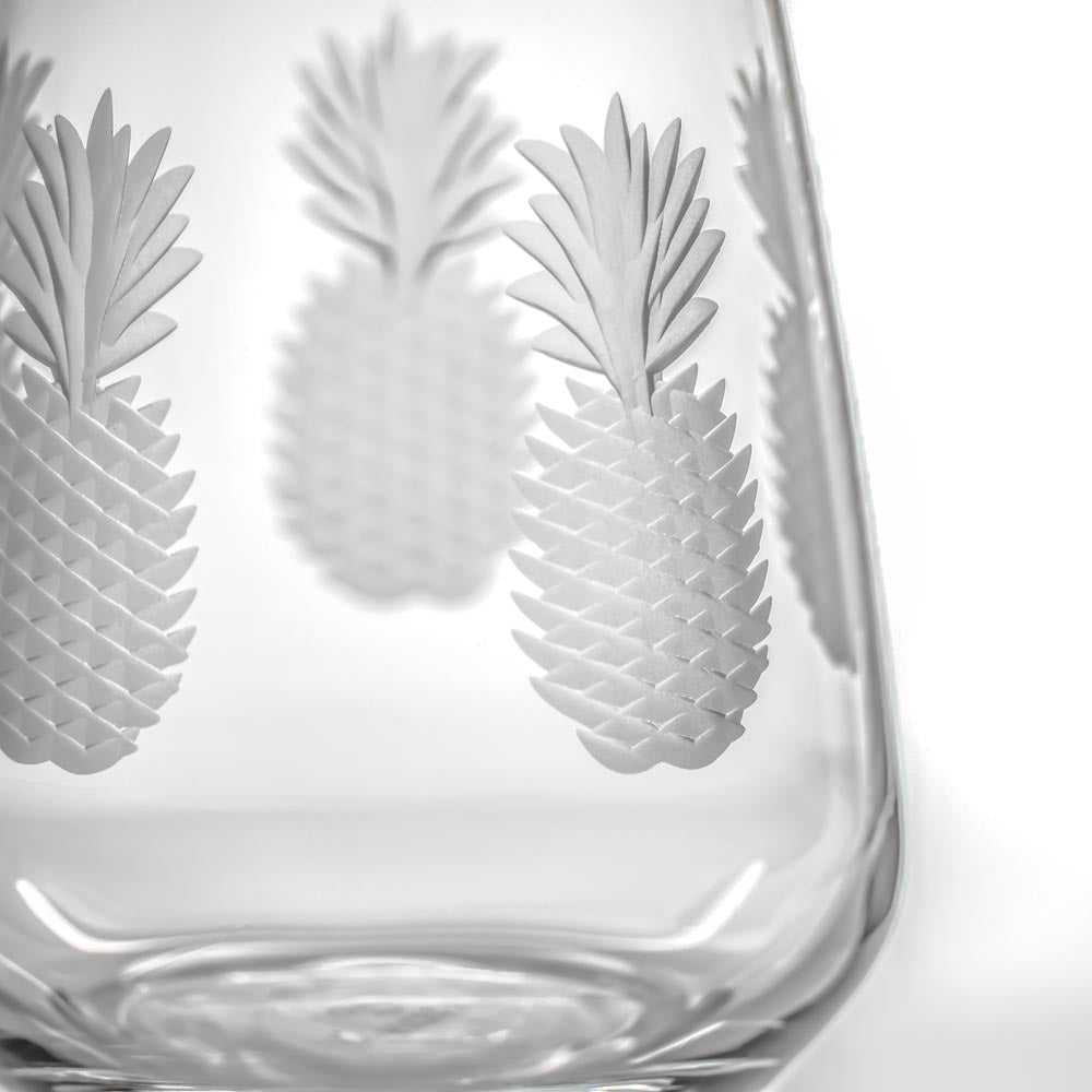 Rolf Glass Fresh Pineapple 15.75oz Stemless Wine Tumbler