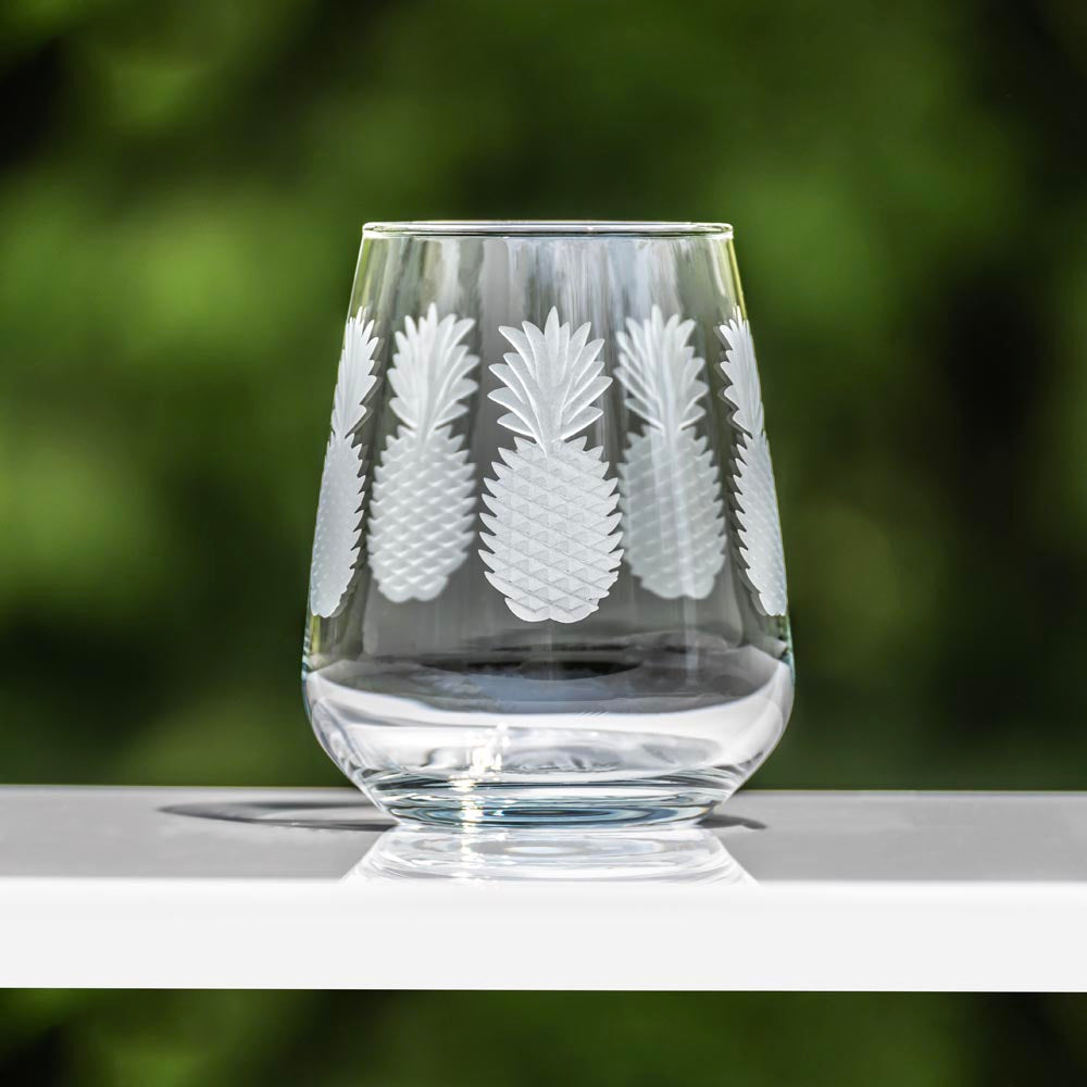 Rolf Glass Fresh Pineapple 15.75oz Stemless Wine Tumbler