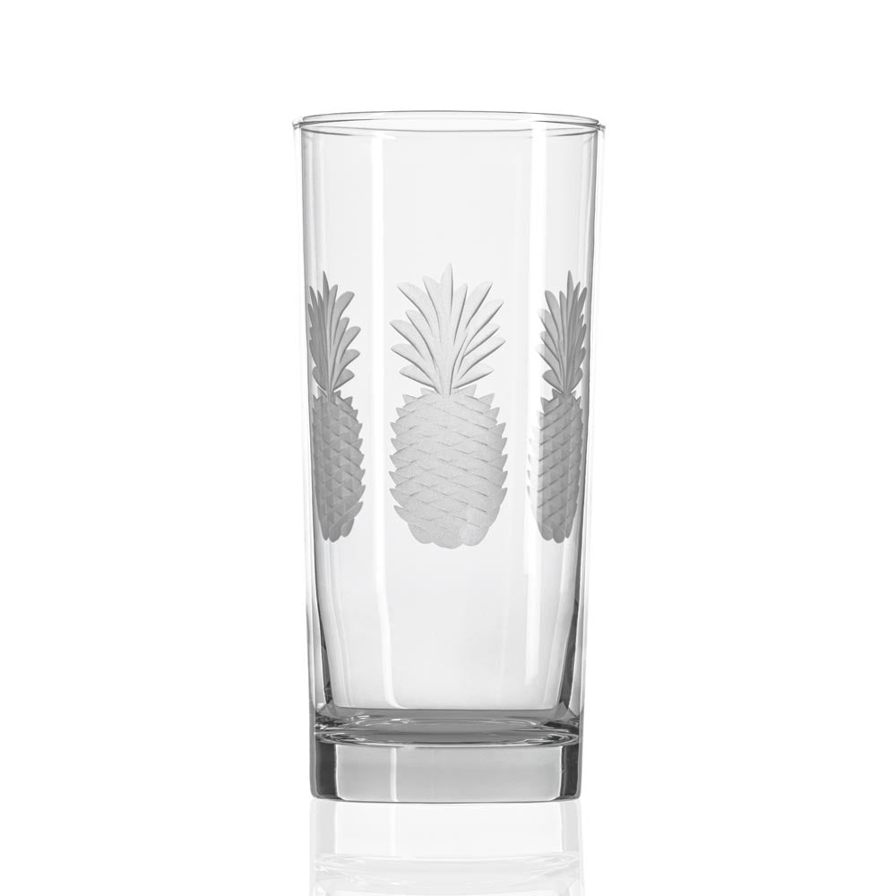 Fresh Pineapple 15oz Cooler Highball Cocktail Glass | Set of 4 - Thumbnail 2