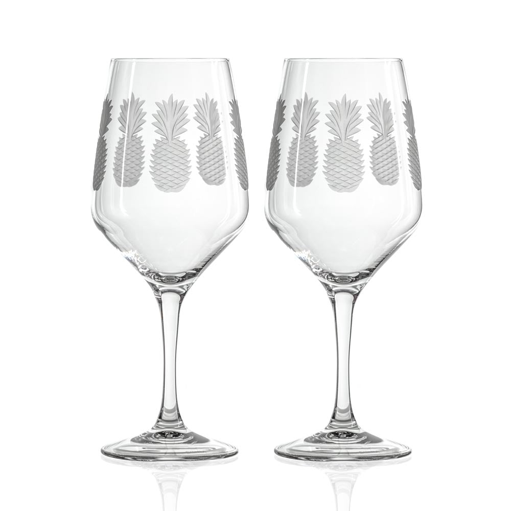 Fresh Pineapple 19.5oz All Purpose Wine Glass | Set of 2 - Thumbnail 2