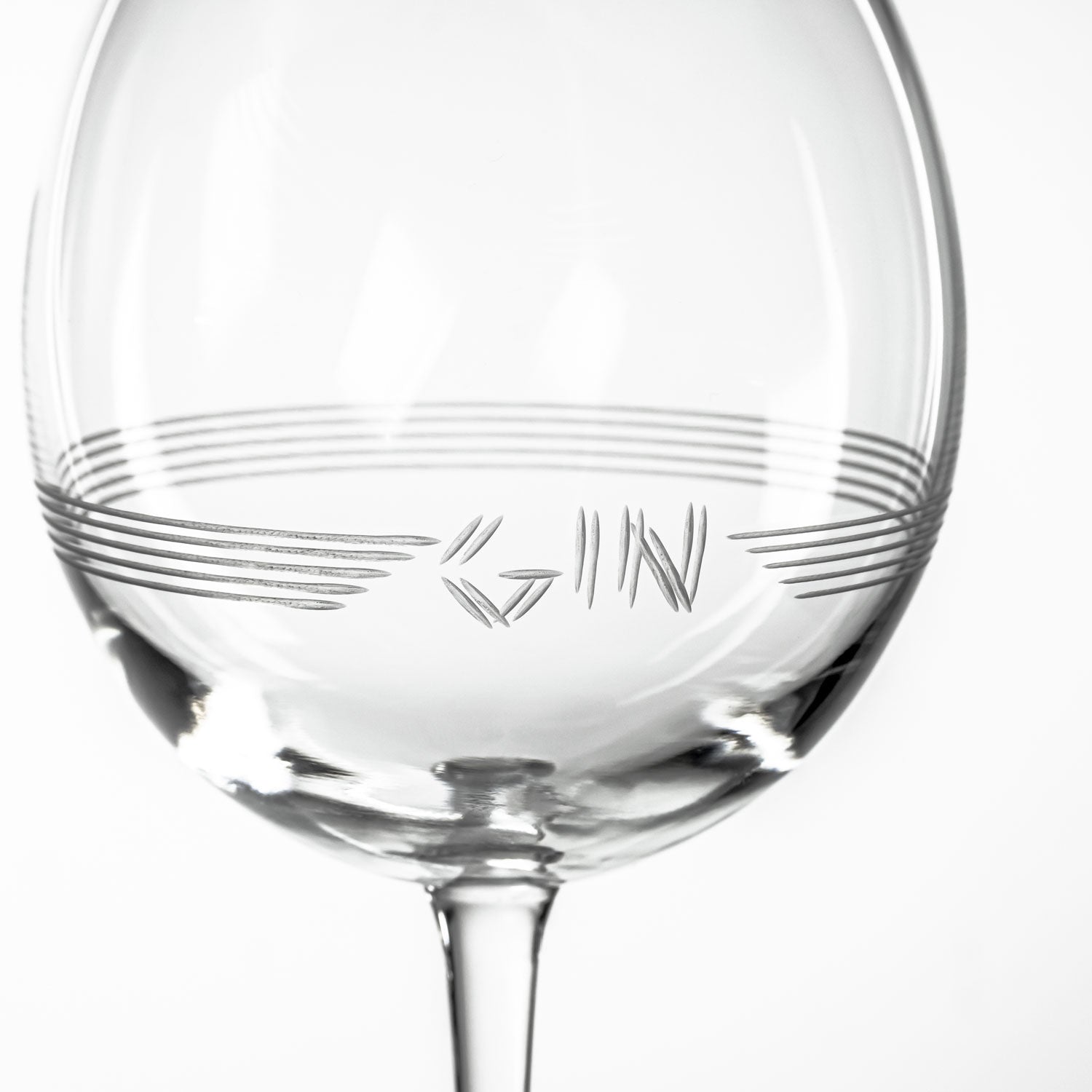 Rolf Glass 18oz Aperol Gin Spritzer Balloon Cocktail Glass detailed engraving