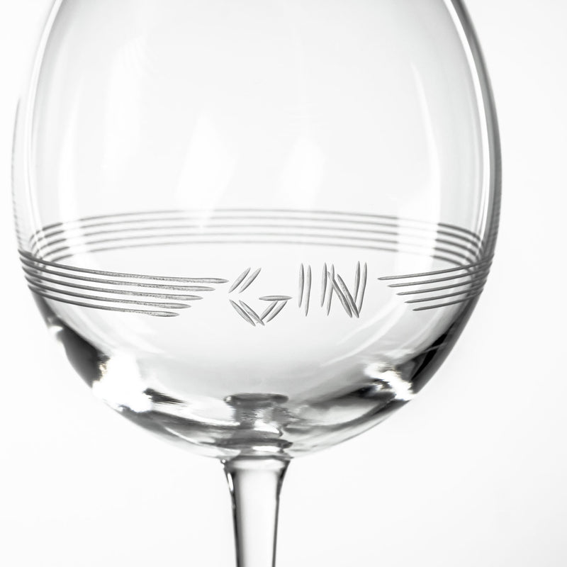 Rolf Glass 18oz Aperol Gin Spritzer Balloon Cocktail Glass detailed engraving