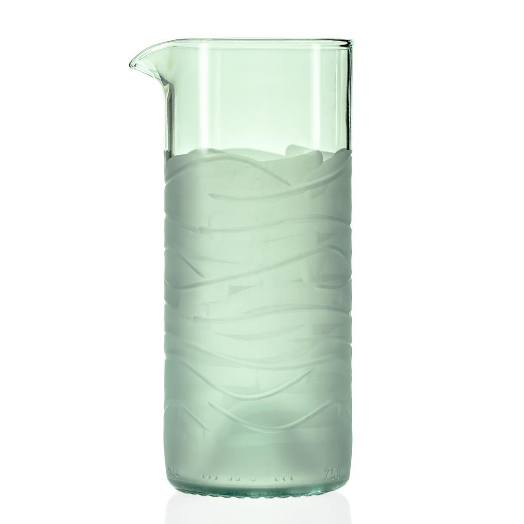Rolf Glass Glacier Glass Recycled Repurposed 16oz Water Pitcher
