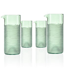 Rolf Glass Glacier Glass 16oz Recycled Repurposed Water Pitcher Set of 4
