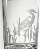 Rolf Glass Heron 15oz Cooler Highball Cocktail Glass detailed engraving