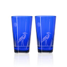 Heron 17oz Cobalt Blue Beer Pint Glass Set of 2 by Rolf Glass