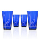 Heron 17oz Cobalt Blue Beer Pint Glass Set of 4 by Rolf Glass