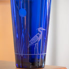 Heron 17oz Cobalt Blue Beer Pine by Rolf Glass