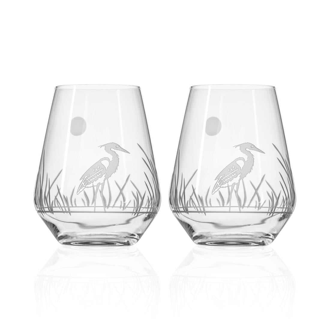 Heron 18oz Stemless Wine Tumbler set of 2 Rolf Glass