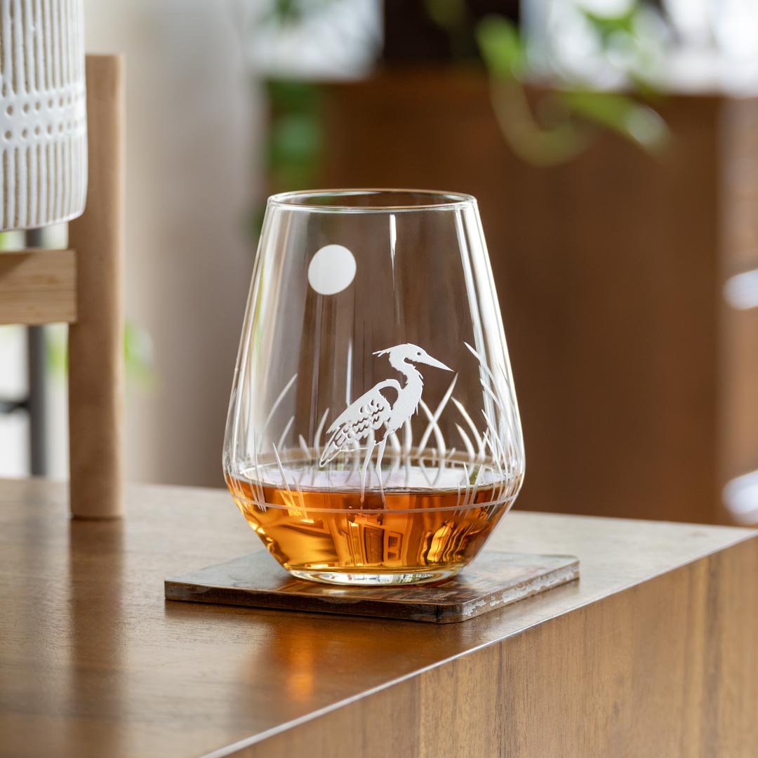Rolf Glass Heron 18oz Stemless Wine Tumbler Glass