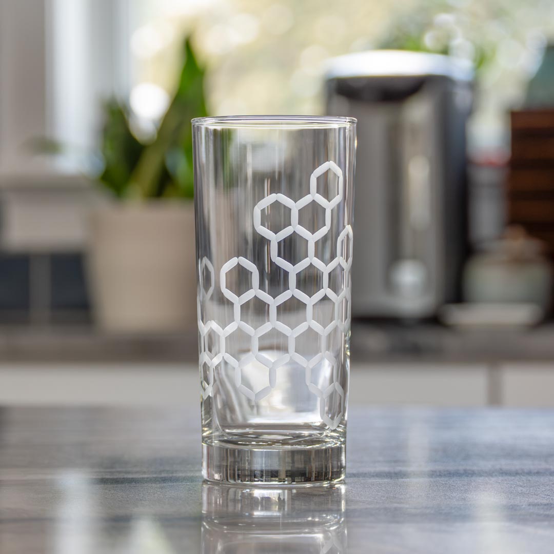 Honeycomb 15oz Cooler Highball Cocktail Glass by Rolf Glass