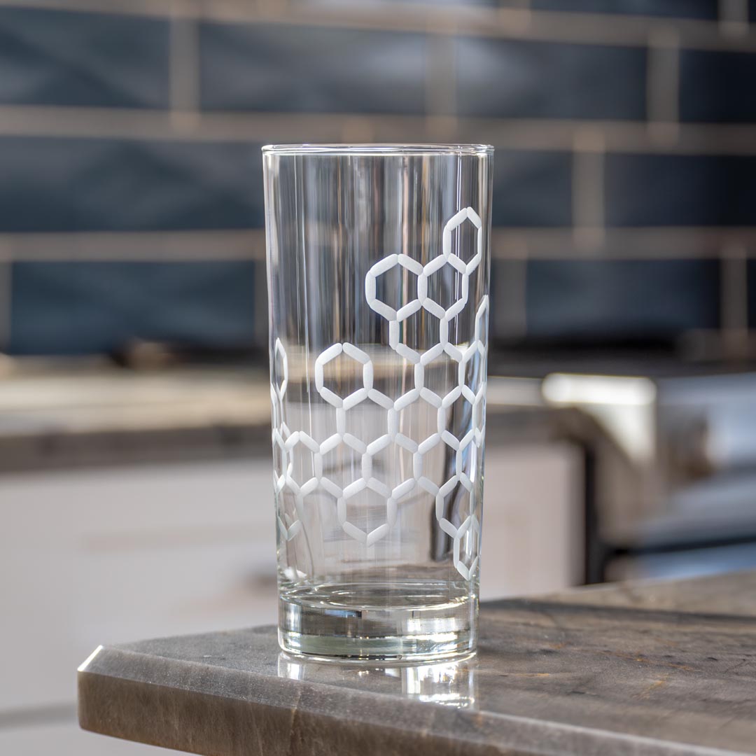 Honeycomb 15oz Cooler Highball Cocktail Glass by Rolf Glass