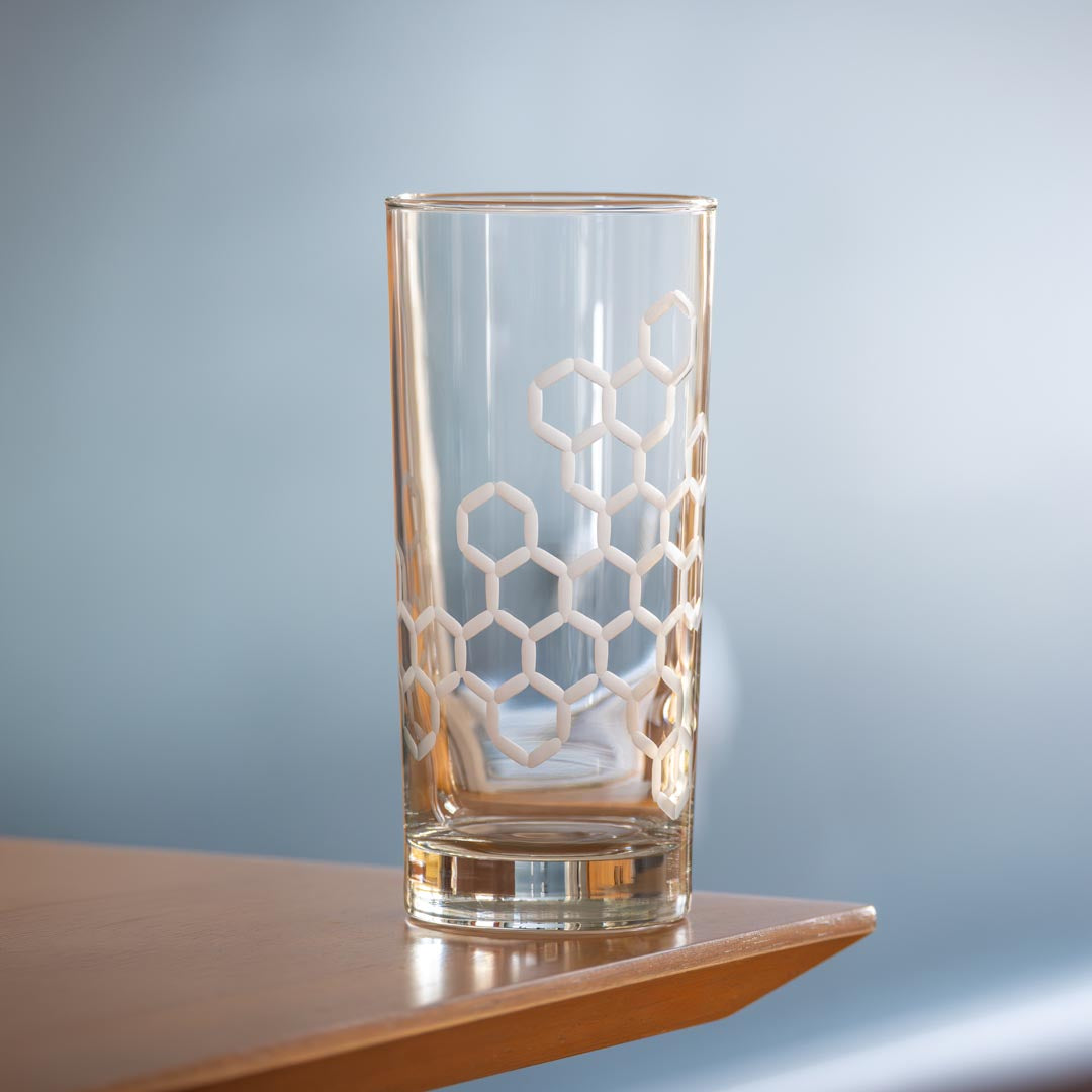 Honeycomb 15oz Cooler Highball Cocktail Glass by Rolf Glass