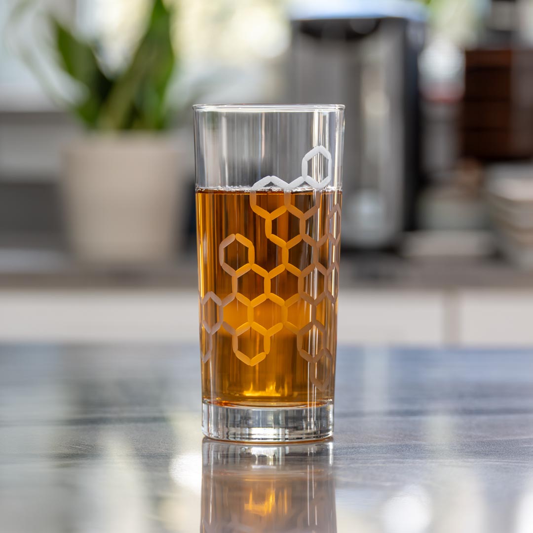 Honeycomb 15oz Cooler Highball Cocktail Glass by Rolf Glass