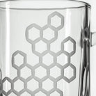 Honeycomb 16oz Bolero Glass Mug detailed diamond wheel engraving by Rolf Glass