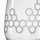 Honeycomb 17oz Stemless Wine Glass detailed diamond wheel engraving by Rolf Glass