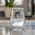 Honeycomb 17oz Stemless Wine Glass by Rolf Glass