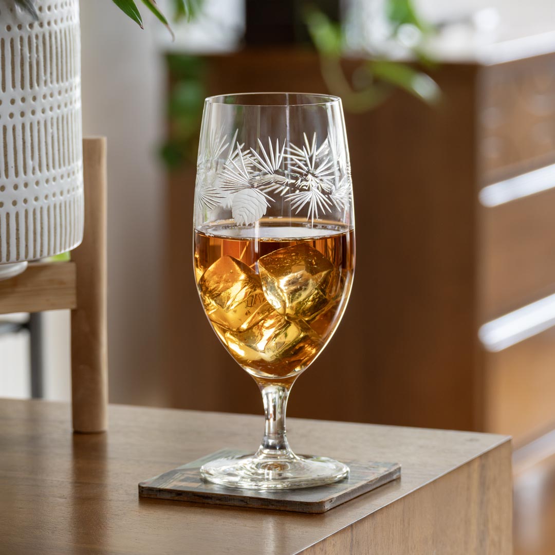 Rolf Glass Icy Pine 16oz Footed Iced Tea Glass
