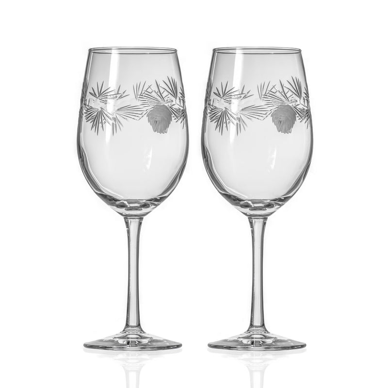 Rolf Glass Icy Pine 12oz White Wine Glass set of 2