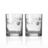 Rolf Glass Icy Pine 13oz Double Old Fashioned Cocktail Glass set of 2