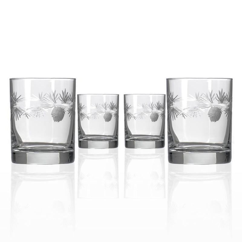 Rolf Glass Icy Pine 13oz Double Old Fashioned Cocktail Glass set of 4