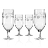 Icy Pine 16oz footed iced tea glass set of 4 by Rolf Glass