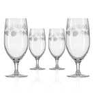 Icy Pine 16oz footed iced tea glass set of 4 by Rolf Glass