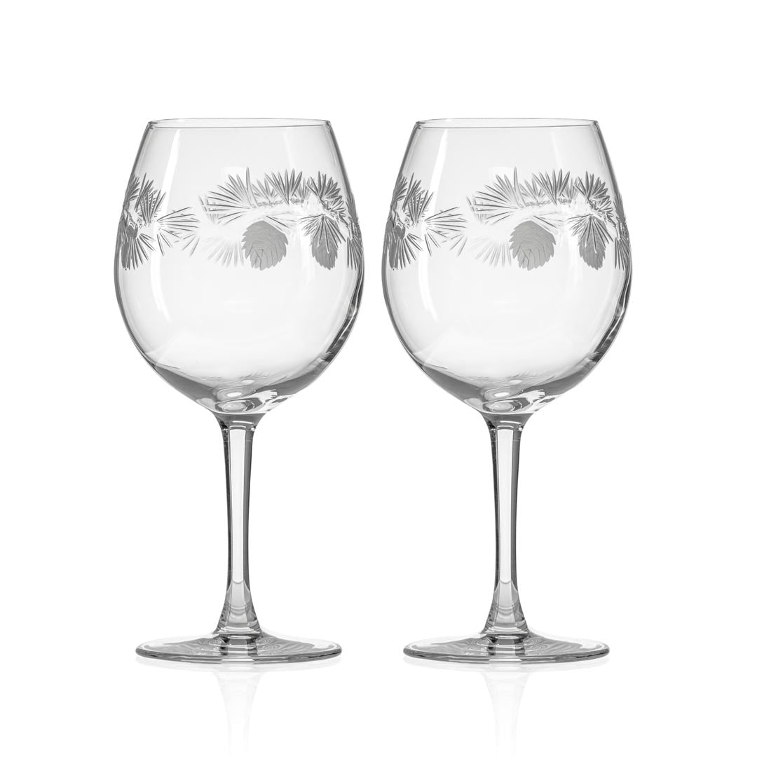 Rolf Glass Icy Pine Balloon Red Wine Glass set of 2