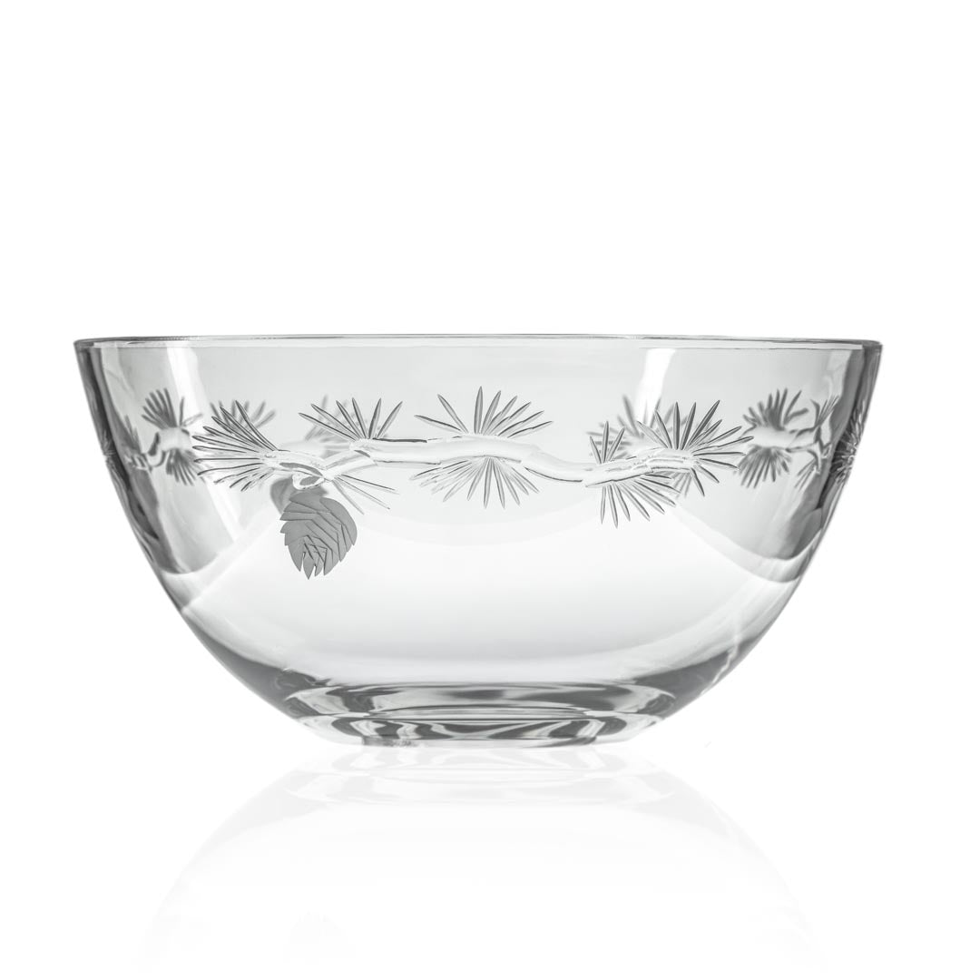 Rolf Glass Icy Pine 9.25 inch Round Glass Bowl