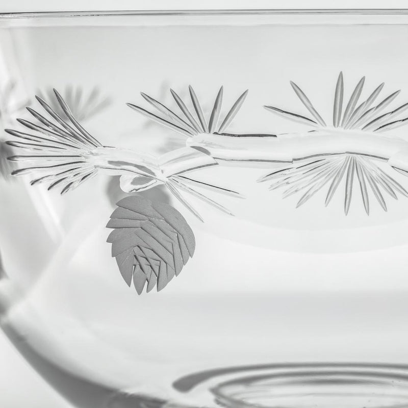 Rolf Glass Icy Pine 9.25 inch Round Glass Bowl close up