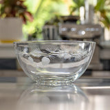 Rolf Glass Icy Pine 9.25 inch Round Glass Bowl in the kitchen