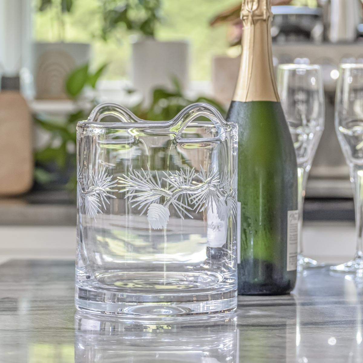 Rolf Glass Icy Pine Champagne Ice Bucket