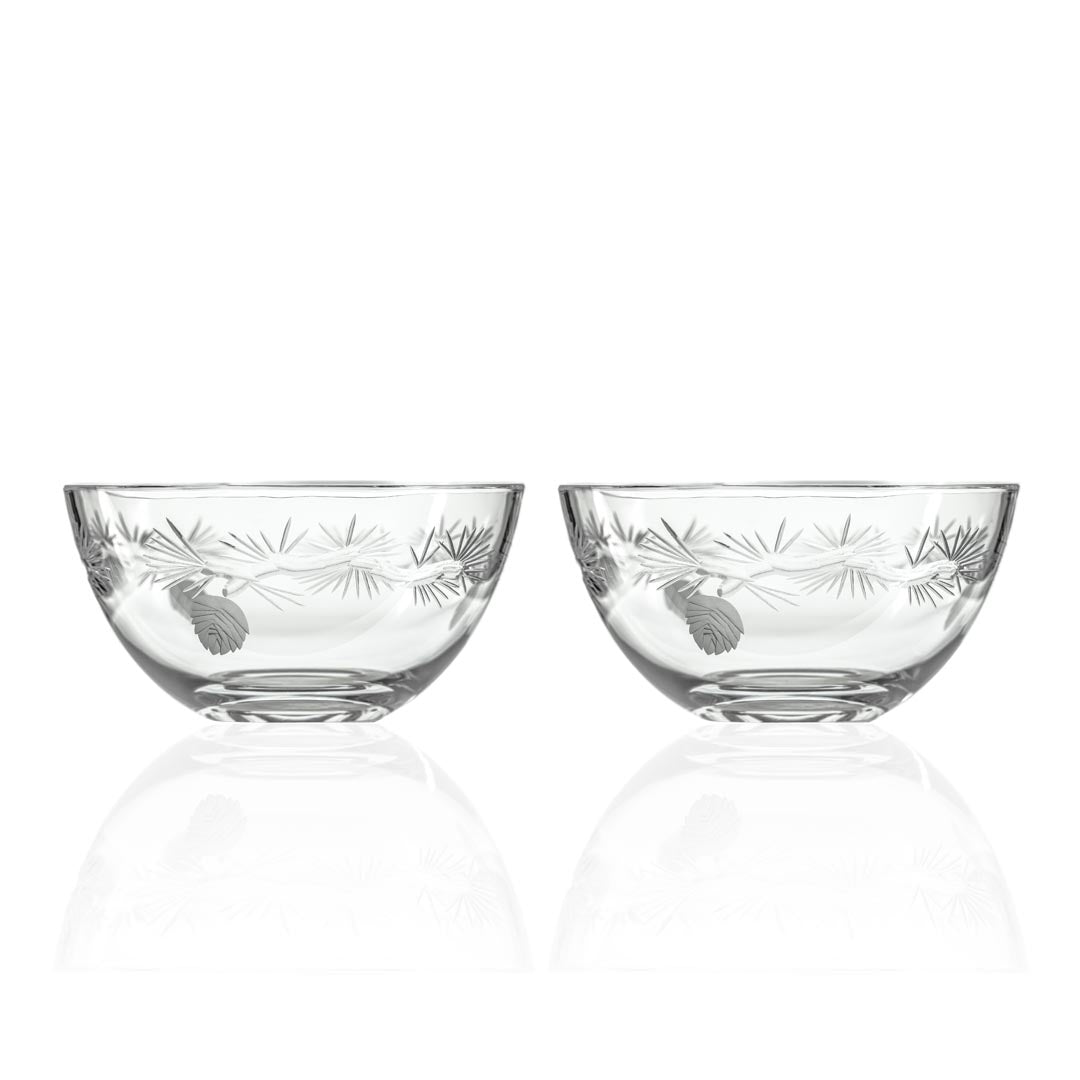 Icy Pine Small Glass Bowl set of 2 by Rolf Glass