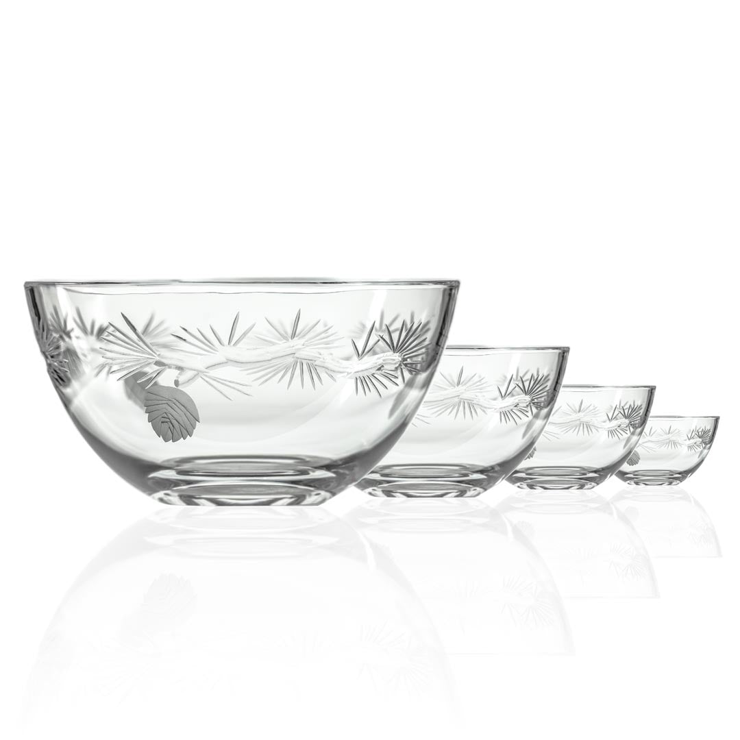 Icy Pine Small Glass Bowl set of 4 by Rolf Glass